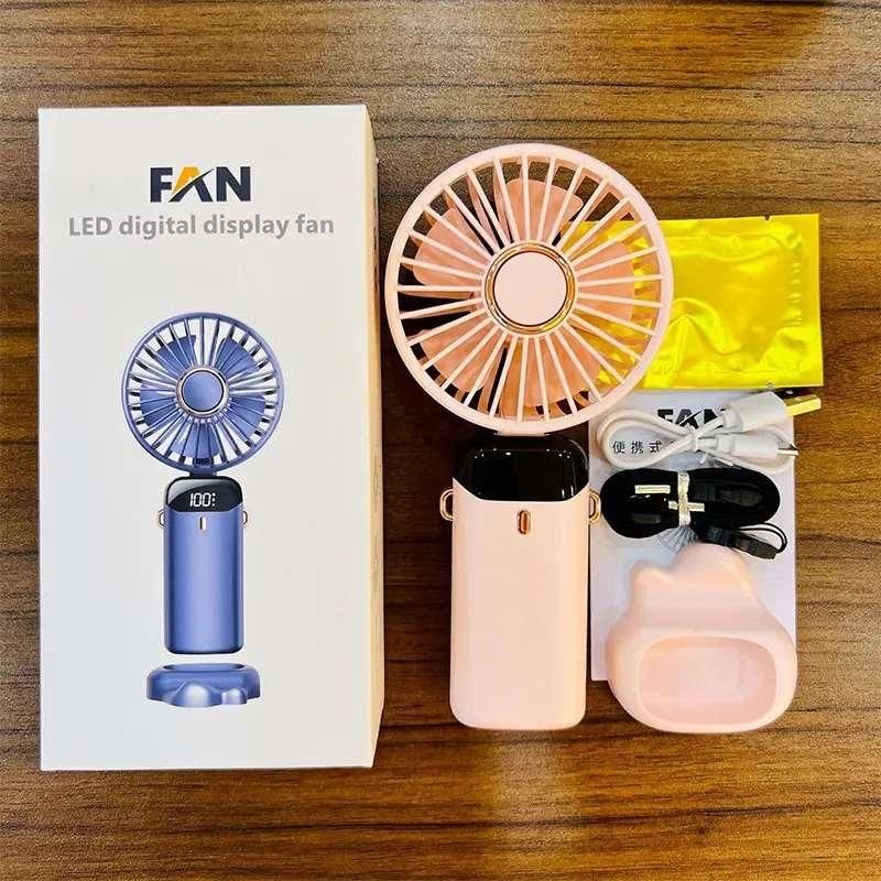 Portable Handheld Fan, Battery Operated Fan with LED Display